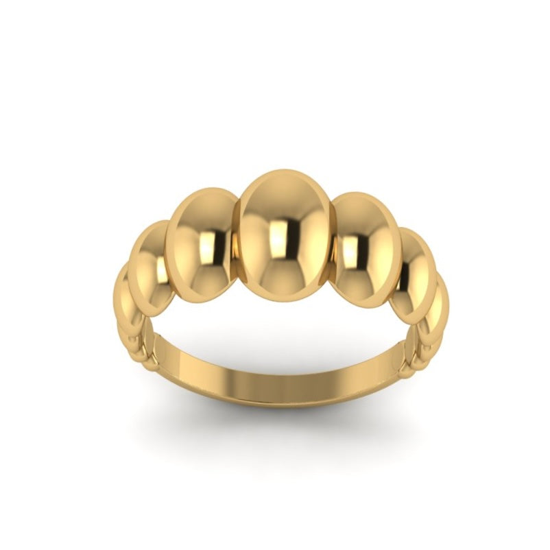 Golden Pebble Ring