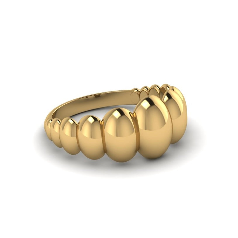 Golden Pebble Ring