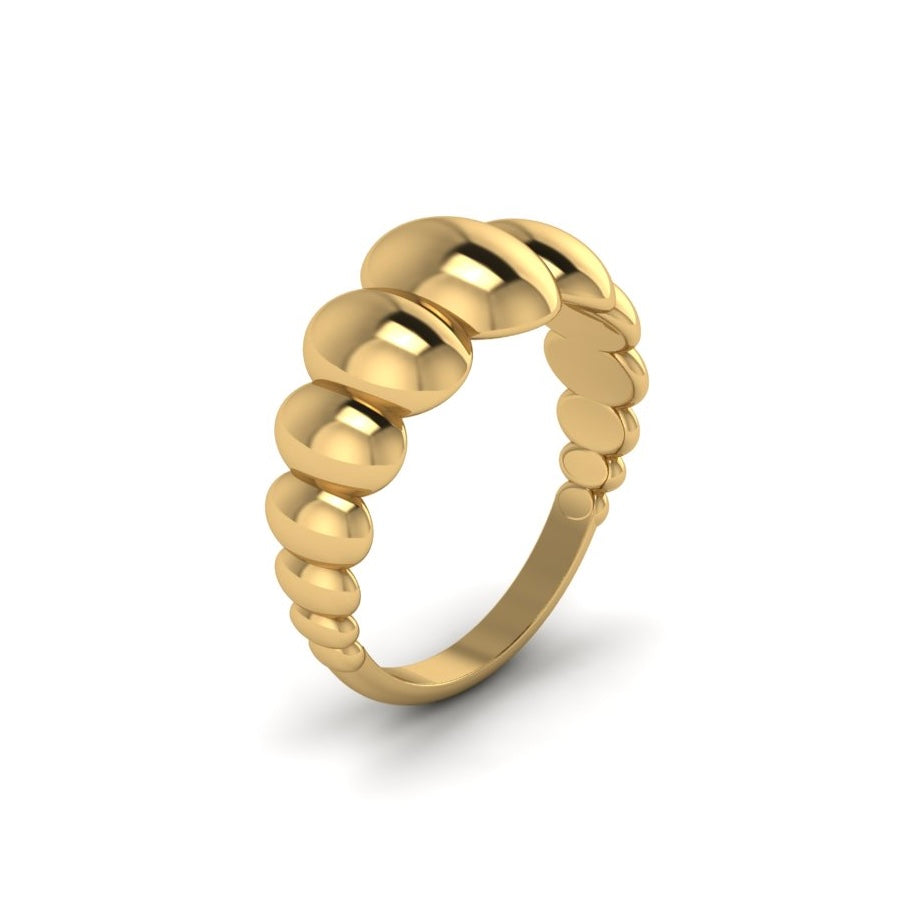 Golden Pebble Ring