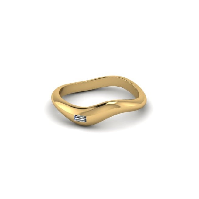 Wavy Baguette Band