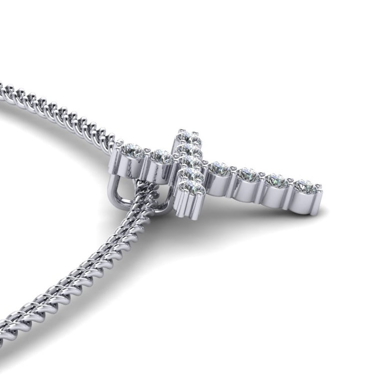Diamond Cross Charm