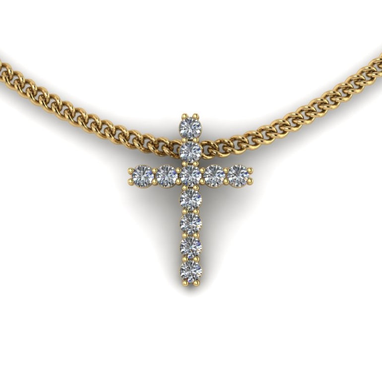 Diamond Cross Charm