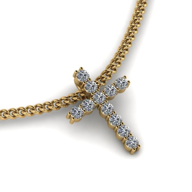 Diamond Cross Charm