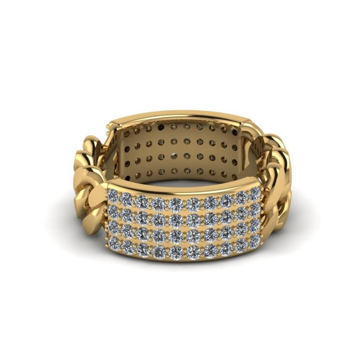 Quarter Cuban With Diamonds