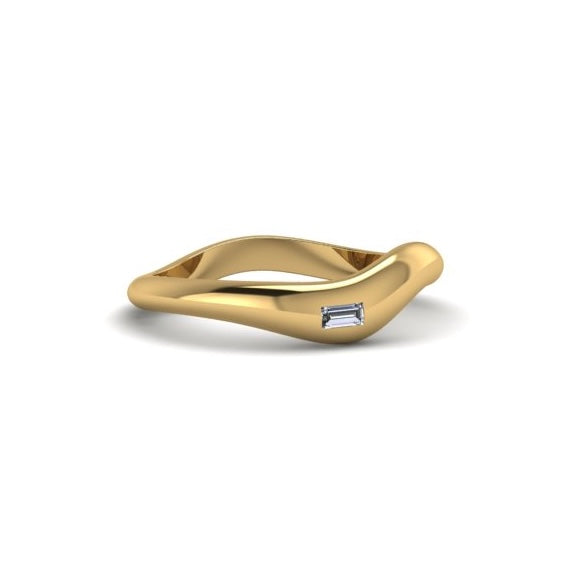 Wavy Baguette Band