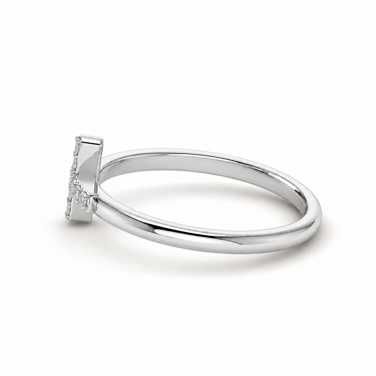 Cross Ring With Diamonds