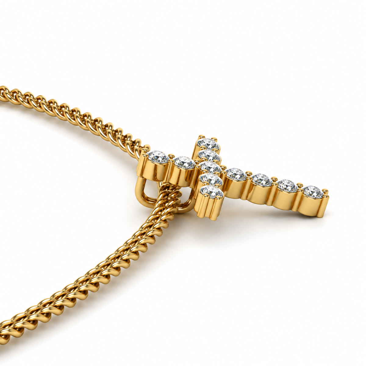 Diamond Cross Charm