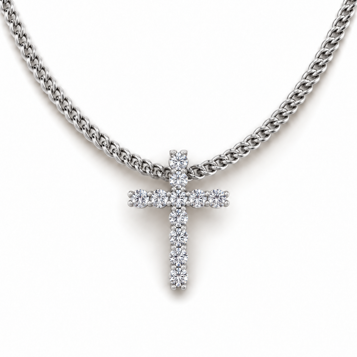 Diamond Cross Charm