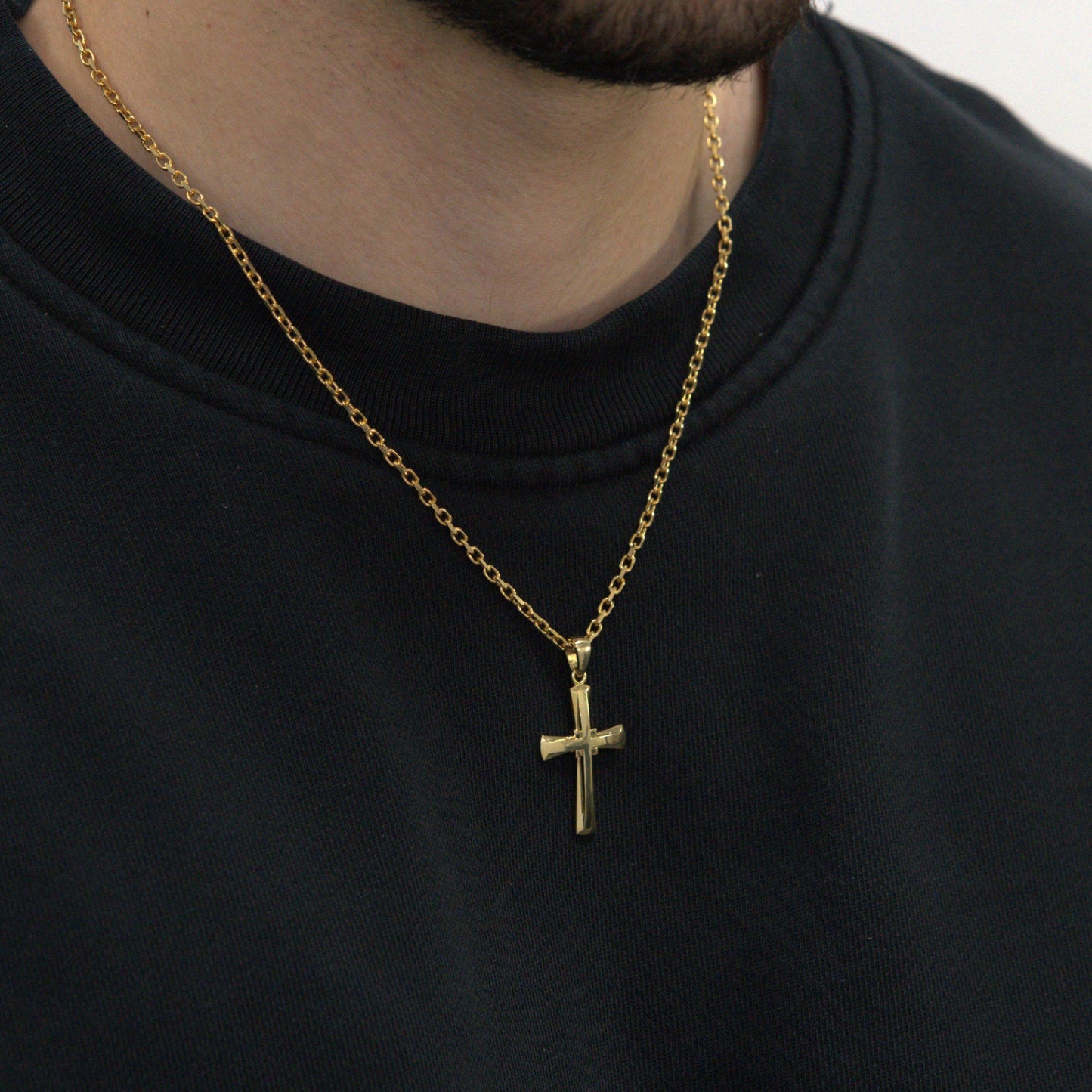 Double Layer Cross Pendant