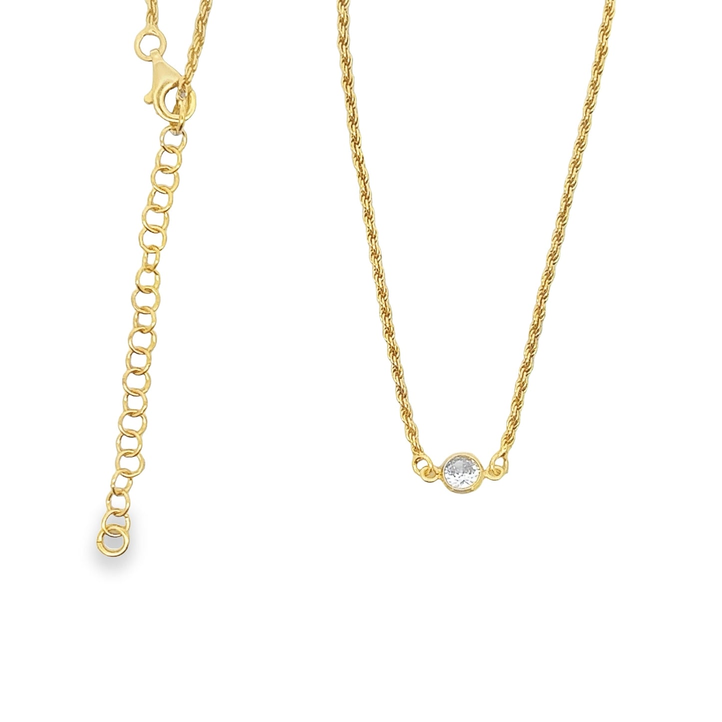 Round Diamond Rope Necklace