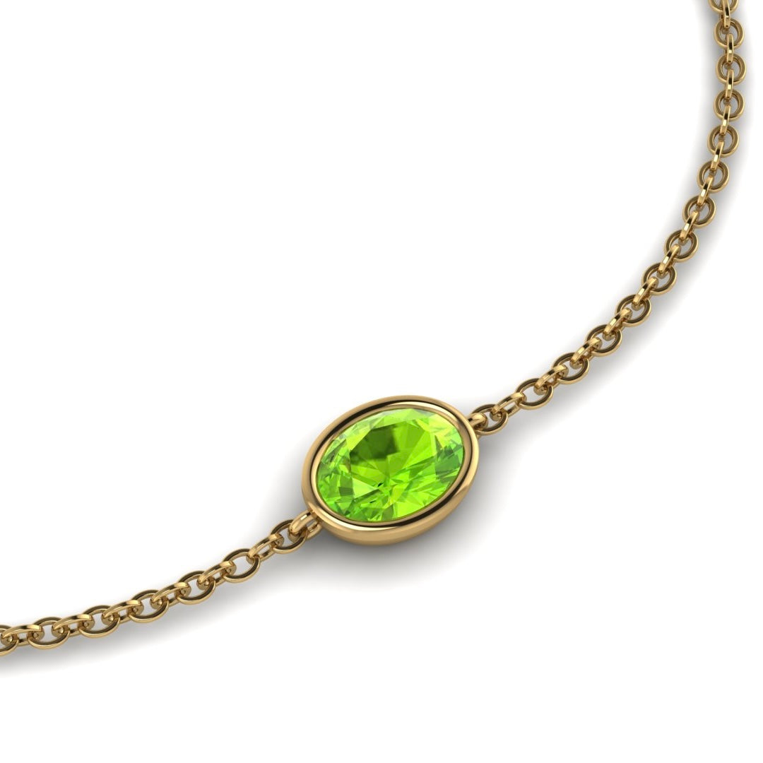 Oval Birthstone Pendant