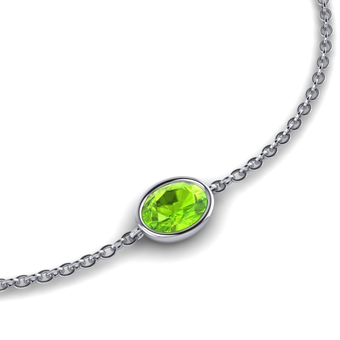 Oval Birthstone Pendant