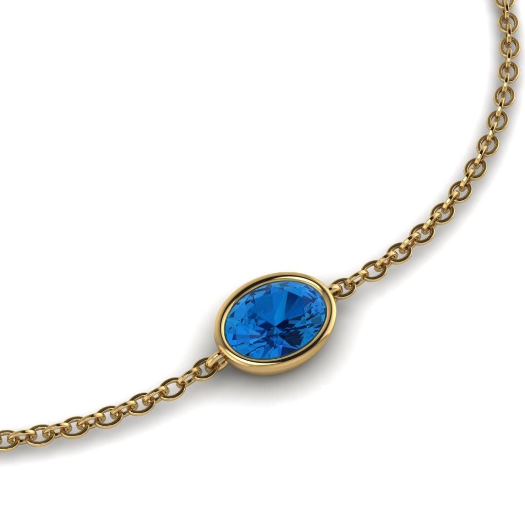 Oval Birthstone Pendant