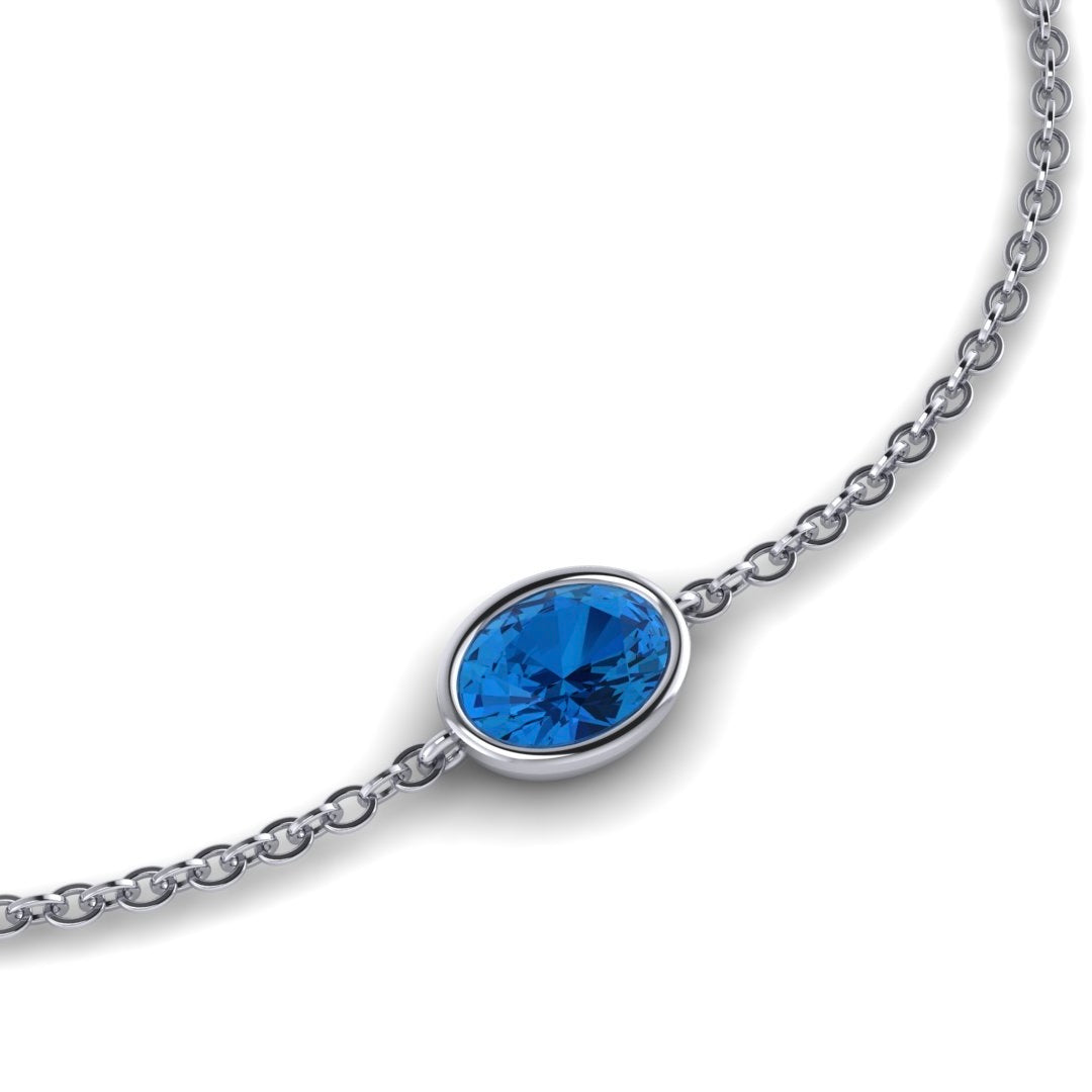 Oval Birthstone Pendant