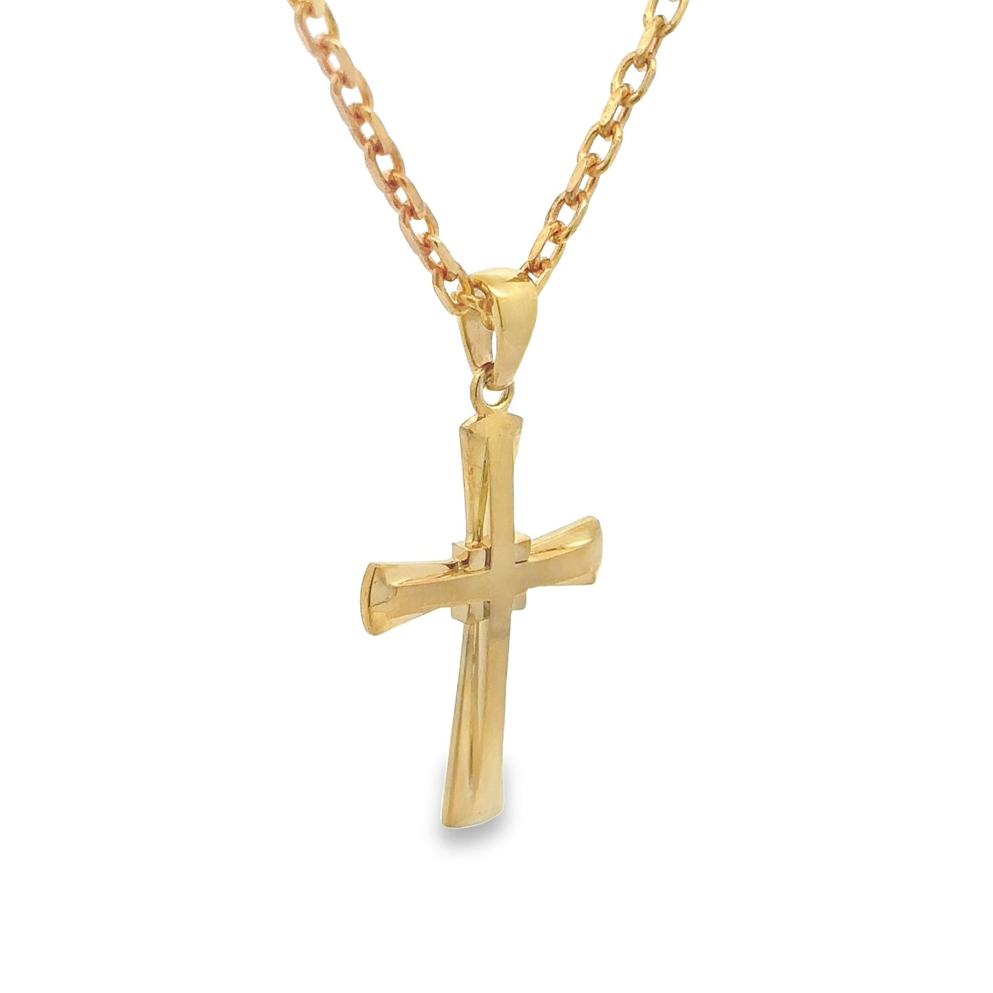 Double Layer Cross Pendant