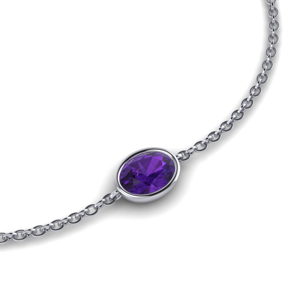 Oval Birthstone Pendant