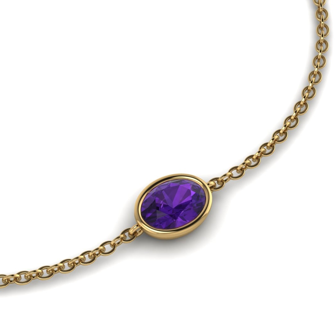 Oval Birthstone Pendant