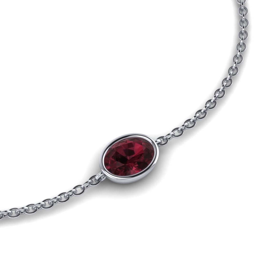 Oval Birthstone Pendant