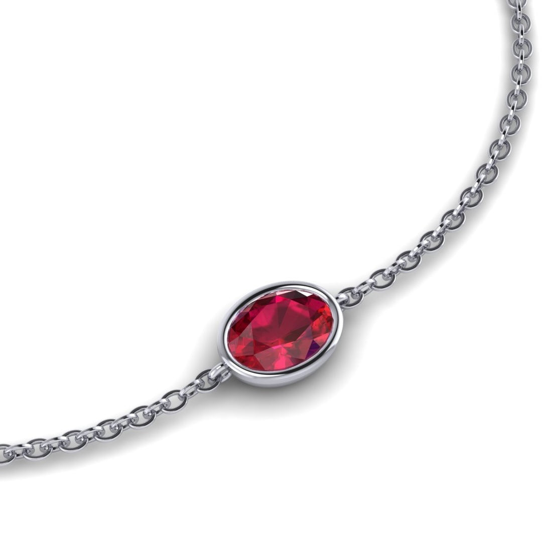 Oval Birthstone Pendant