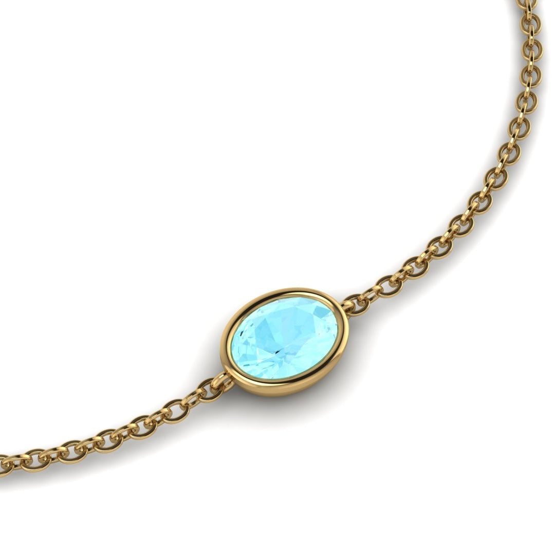Oval Birthstone Pendant