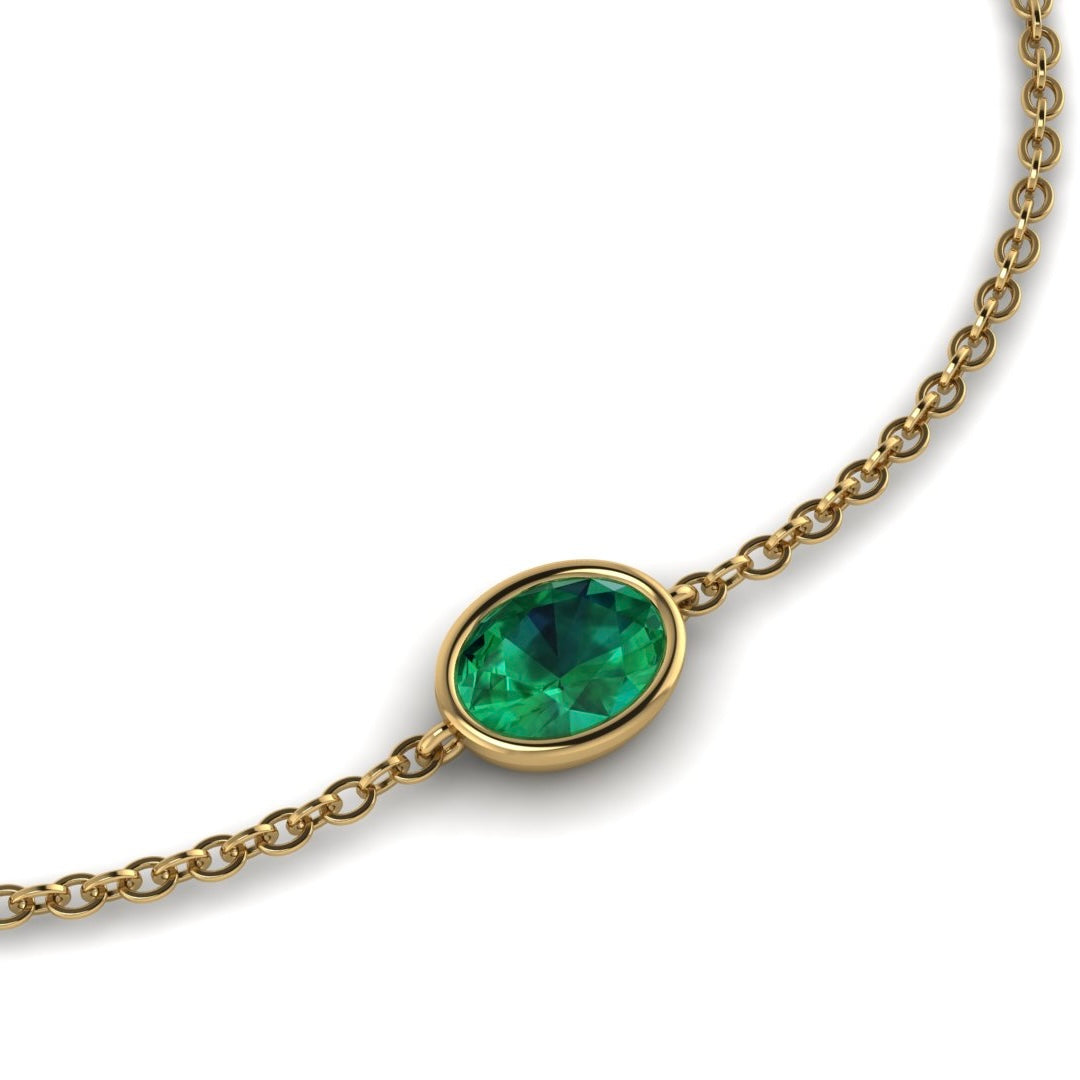 Oval Birthstone Pendant