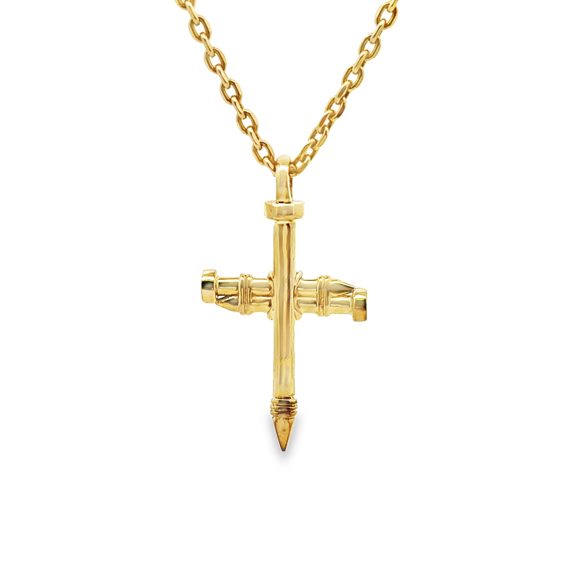 Nail Cross Pendant - tied