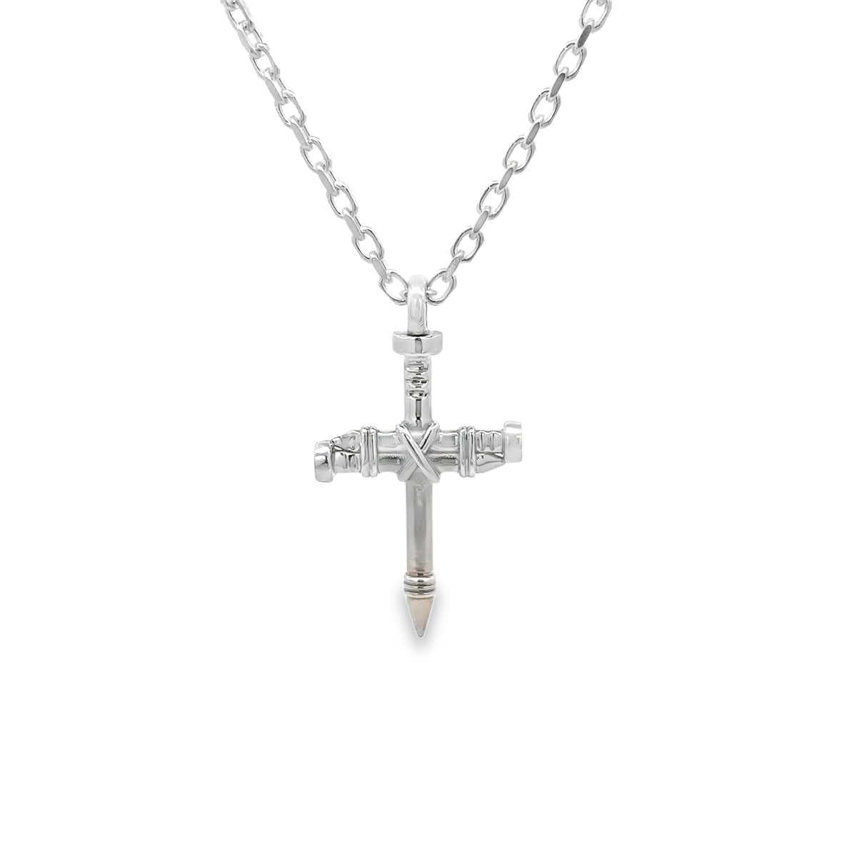 Nail Cross Pendant - tied