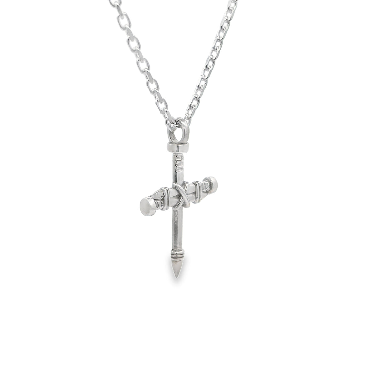 Nail Cross Pendant - tied