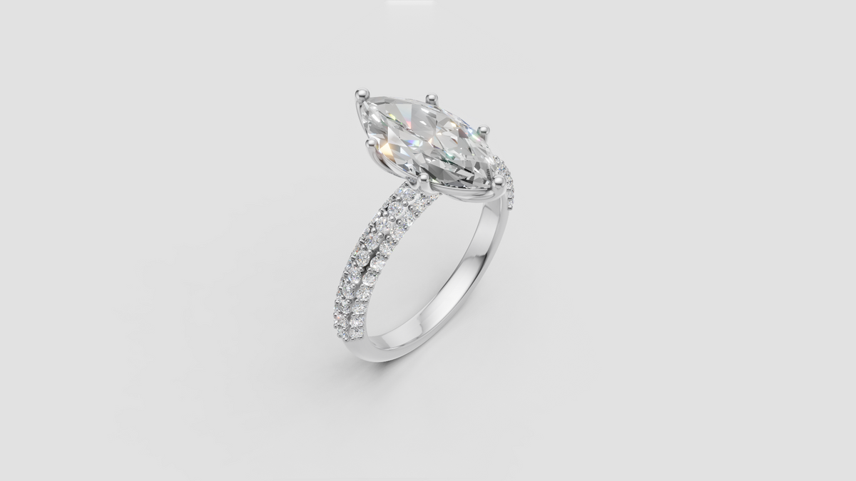 Rosalie Tulip Pavé Ring