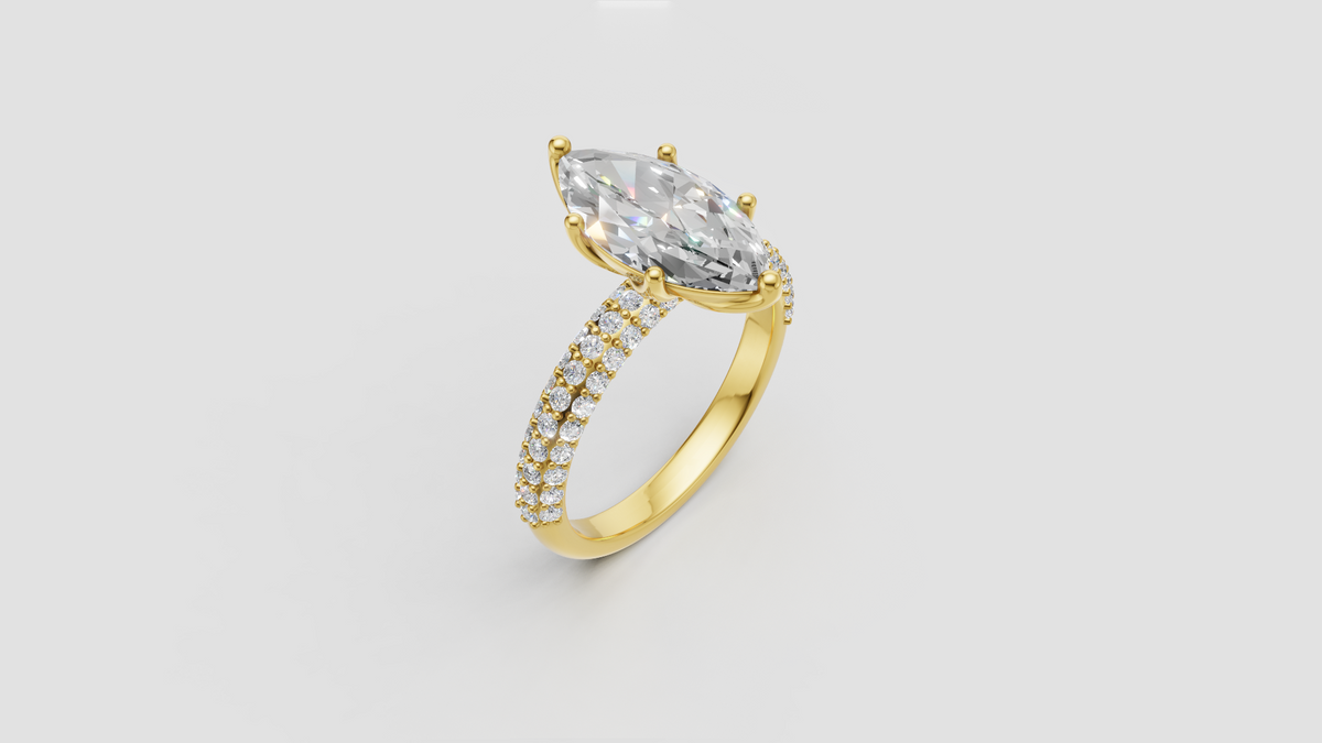 Rosalie Tulip Pavé Ring