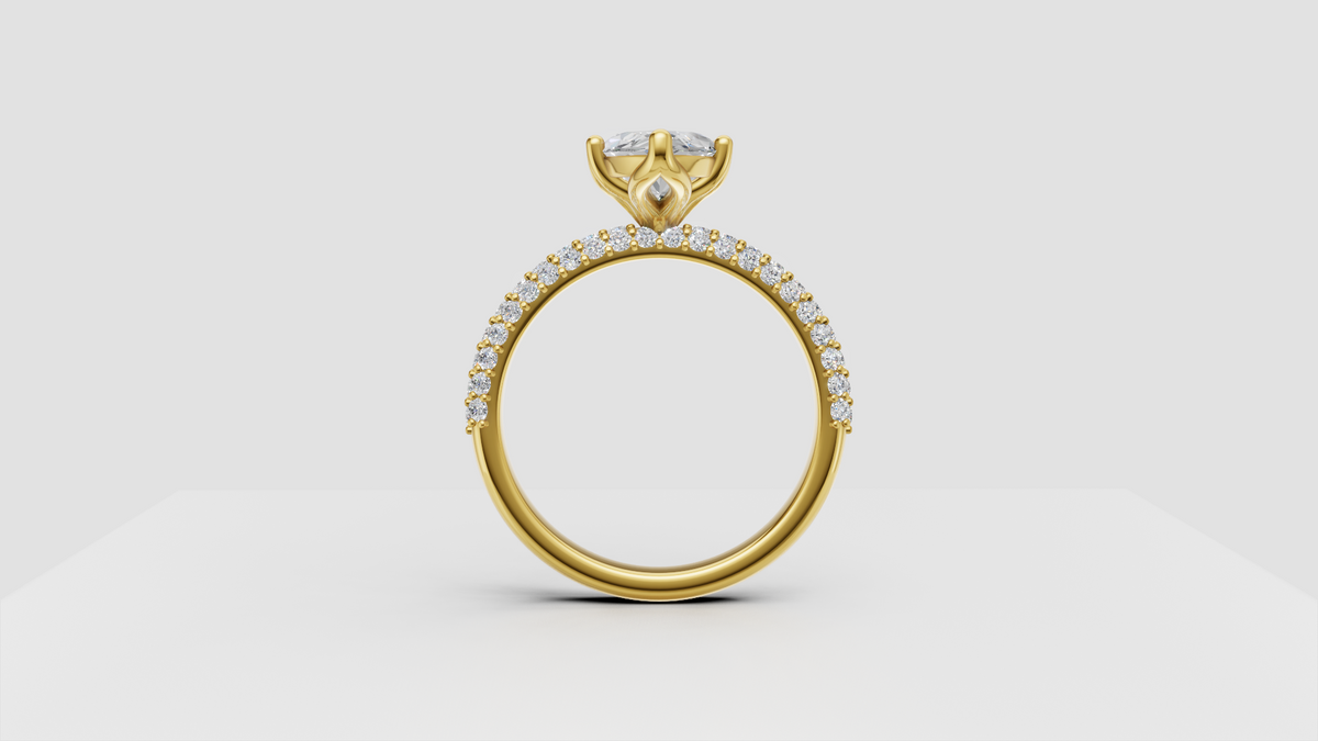 Rosalie Tulip Pavé Ring