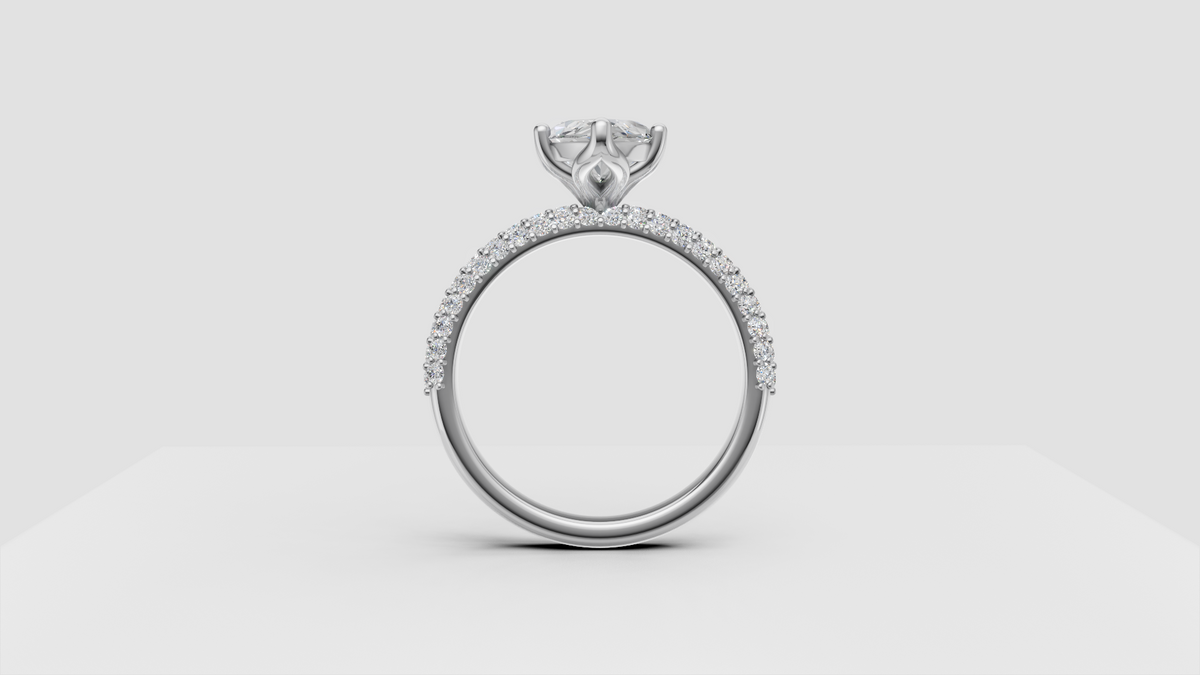 Rosalie Tulip Pavé Ring