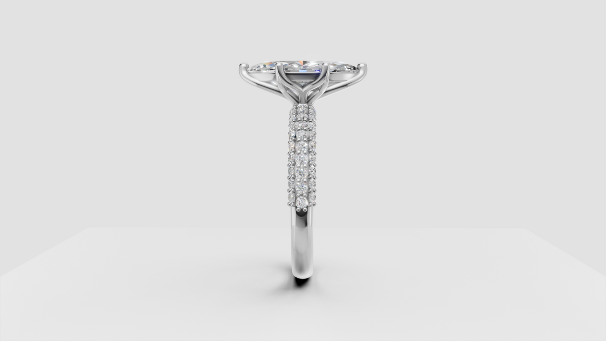 Rosalie Tulip Pavé Ring