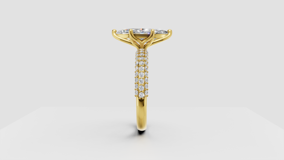 Rosalie Tulip Pavé Ring