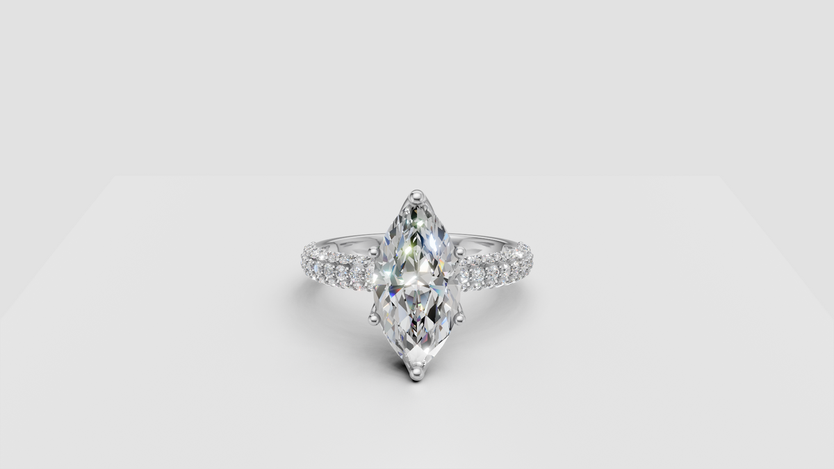 Rosalie Tulip Pavé Ring