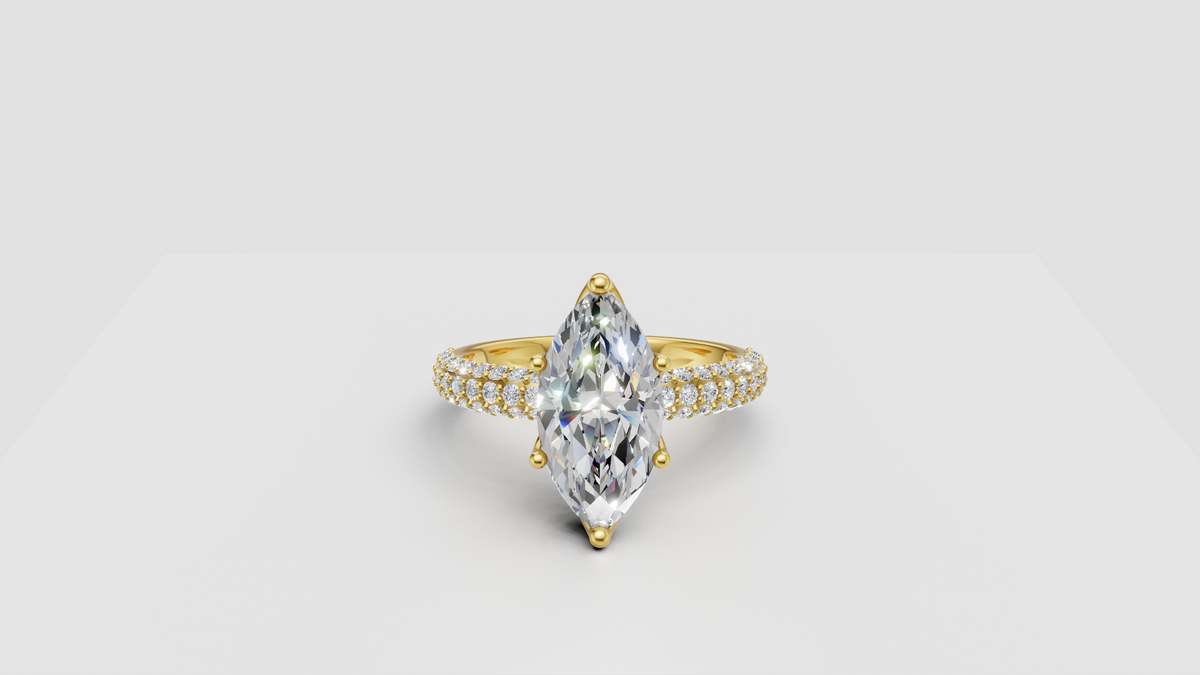 Rosalie Tulip Pavé Ring